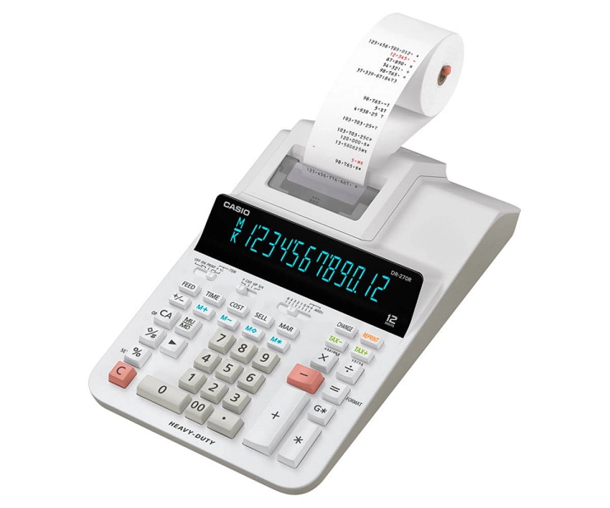 آلة حاسبة كاسيو مع طابعة DR-270R-WE