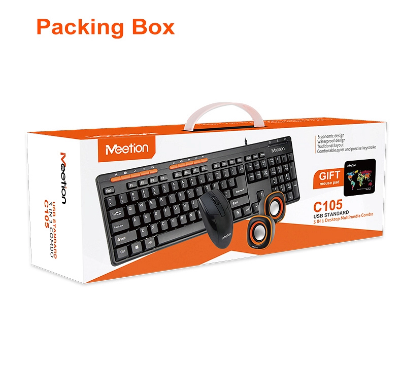 ​طقم لوحة مفاتيح وماوس وسماعات ميشن C105