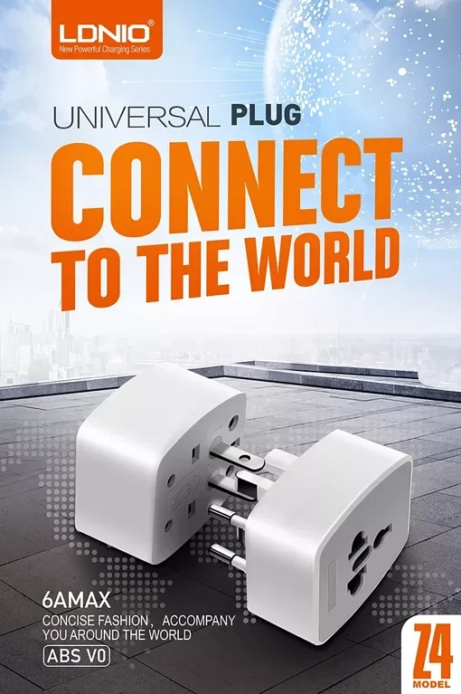 ​محول سفر عالمي (Universal travel adapter).