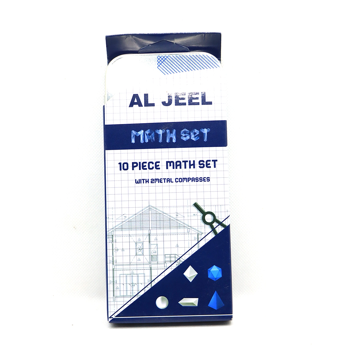 📐 علبة هندسة حديد – 10 قطع ALJEEL 3020