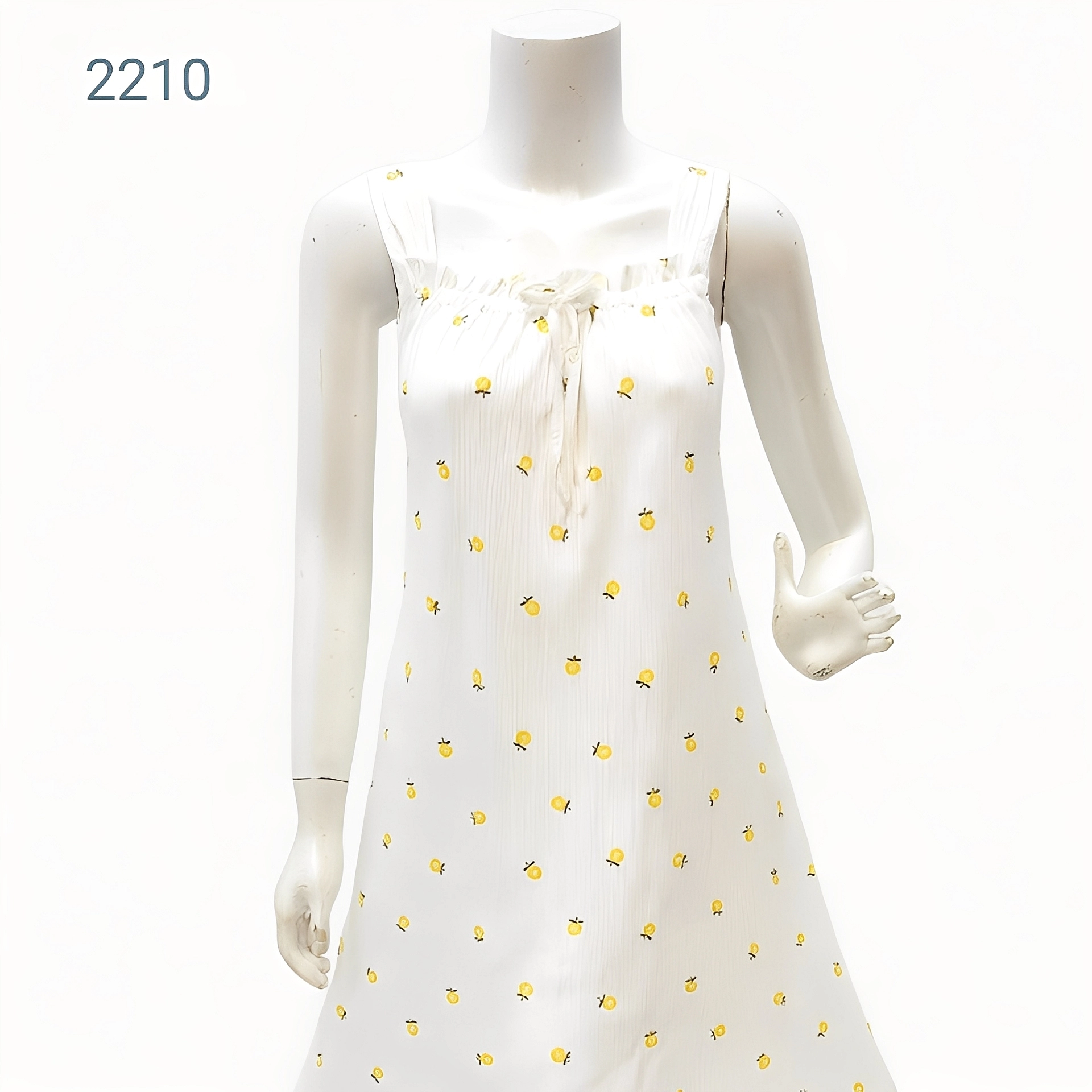 🍋🌸 قميص نوم/منزل قطني – بنقشات صيفية منعشة (أزهار أو ليمون) (2210)