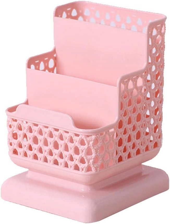 📱 منظم مكتبي بلاستيكي متعدد الاستخدام مع حامل هاتف (3 في 1)