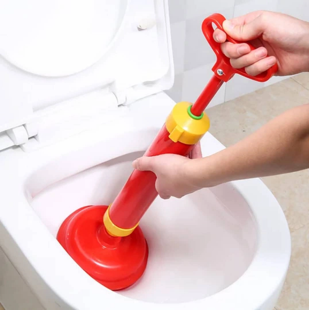 🚽 شفاط/مضخة تسليك حمام هوائية يدوية (Air Plunger) – حل فعال لانسداد الصرف