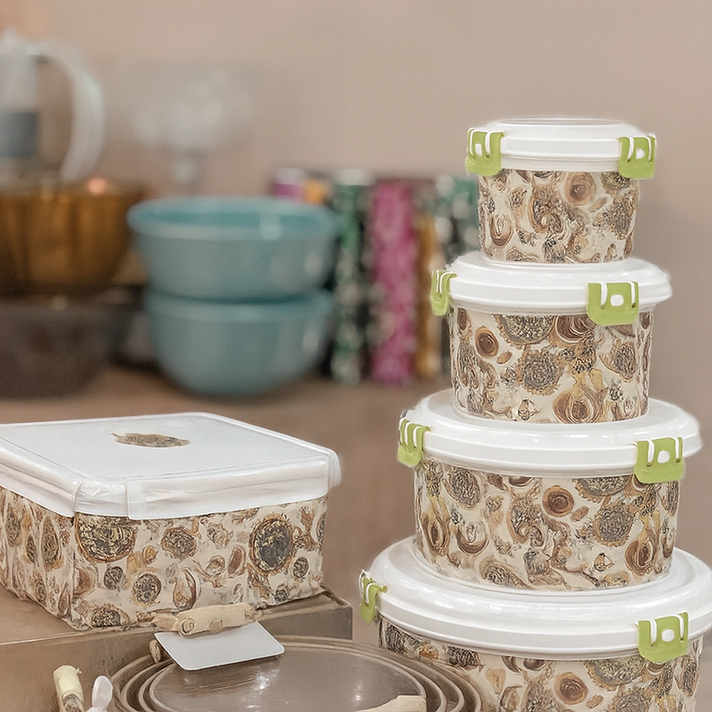 طقم حافظات طعام (علب تخزين) 5 قطع - جودة عالية بسعر الجملة