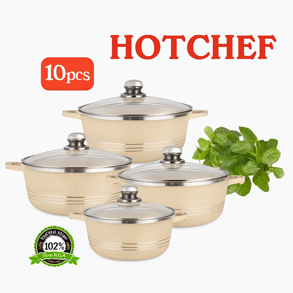 فخامة الجرانيت بمطبخك! ✨ قدور Hot Chef الأصلية بالحبة