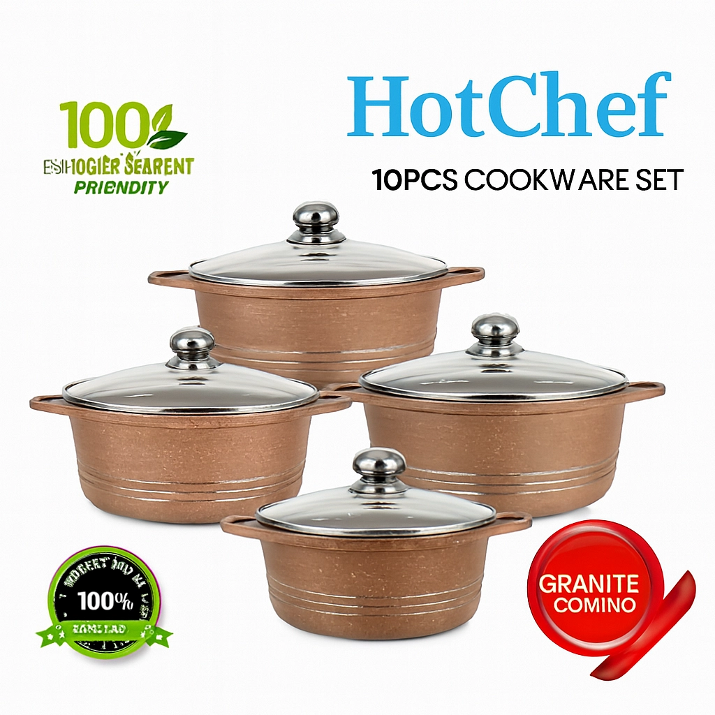 فخامة الجرانيت بمطبخك! ✨ قدور Hot Chef الأصلية بالحبة