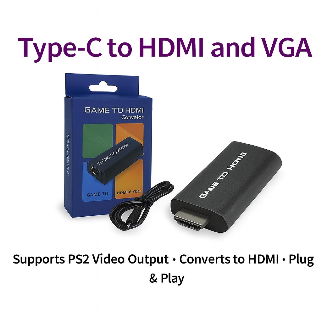 محول ألعاب PS2 الذكي إلى HDMI بدقة عالية 🎮📺