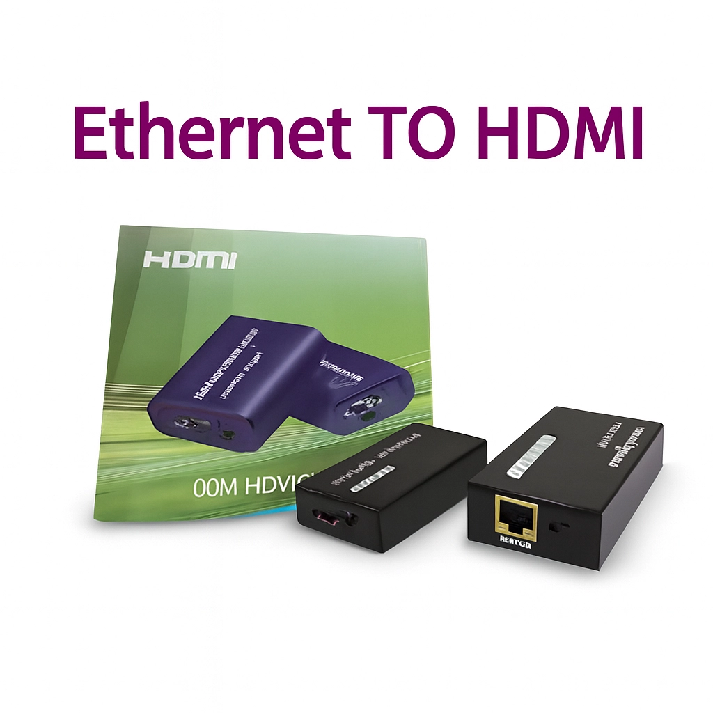 موسع إشارة HDMI الاحترافي (60 متر) | نقل فائق الدقة عبر كابل الشبكة 📺🌐