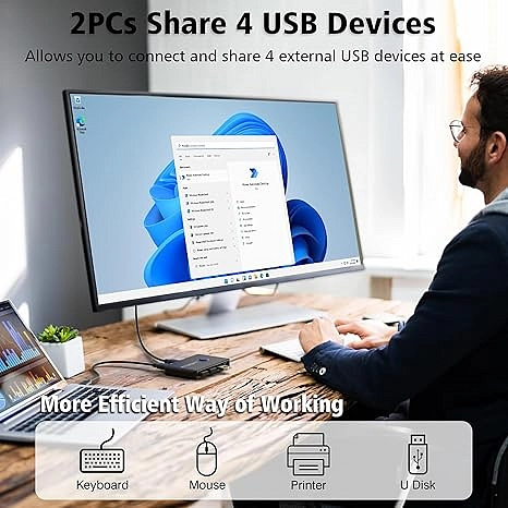 االمبدل الذكي USB 3.0 Switch Selector | تحكم مطلق بجهازين بضغطة زر 🔘🚀