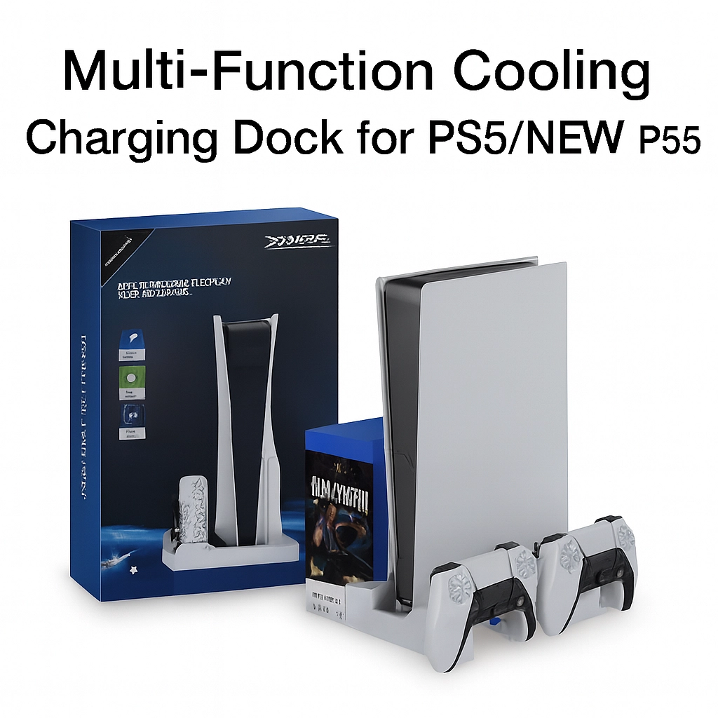ستاند بلاستيشن 5 سلم وبرو (Multi-Function Cooling Dock) - الأداء الأمثل لجهازك 🎮🌪️