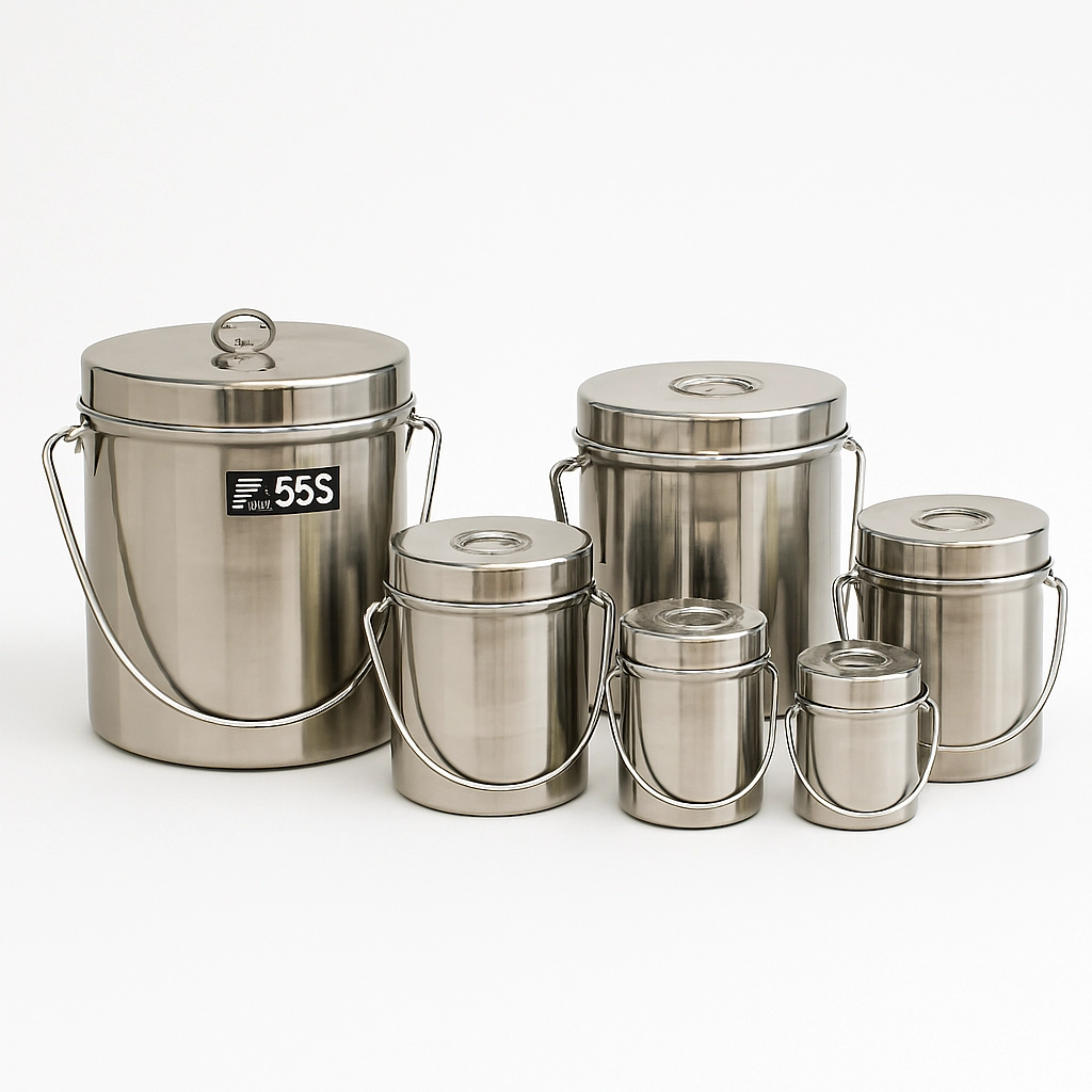 طقم طاسات ستانلس ستيل هندية 555 أصلية | 5 قطع | محجوب أونلاين