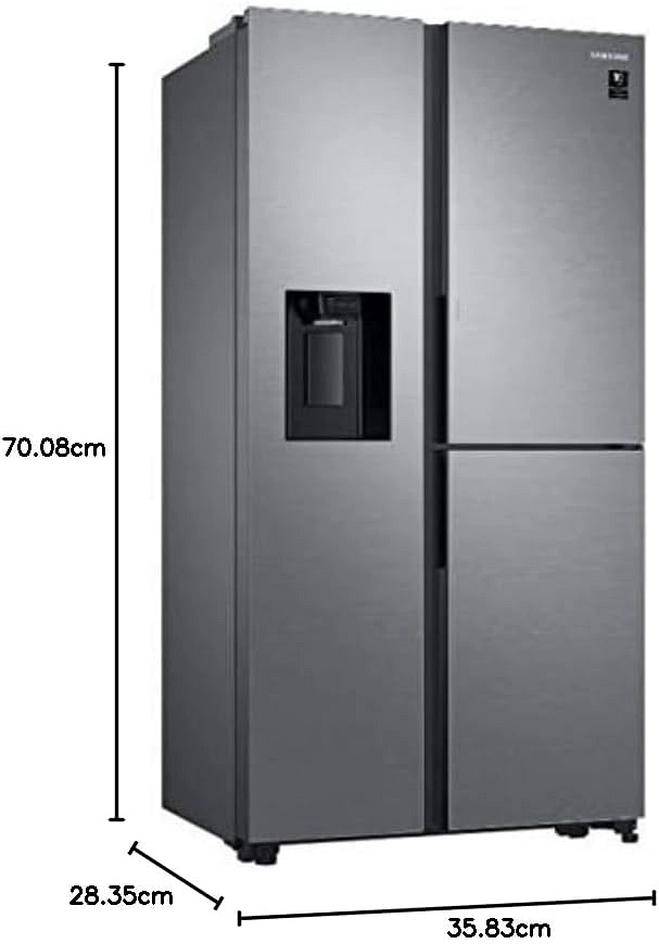 ثلاجة سامسونج الأمريكية (Side-by-Side) | موديل RH65A5401M9 لون فضي