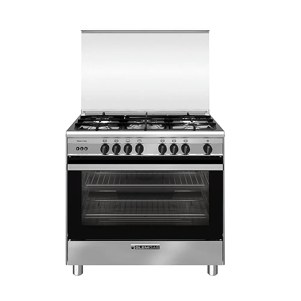 طباخ جليم فرن جاز 5 شعلات غاز 90×60 سم | Glem Gas Full Gas Cooker - SE9612RIFS