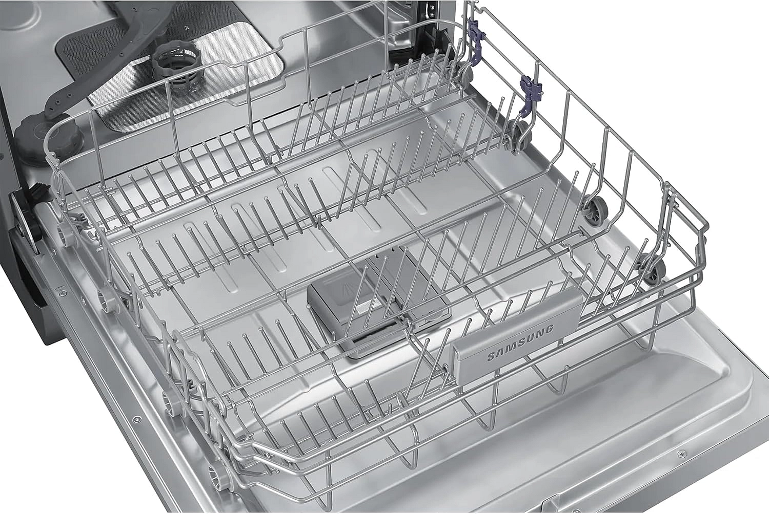 غسالة صحون سامسونج 7 برامج و14 إعداد مكاني - موديل DW60M5070FS - فضي