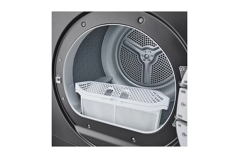 مجفف ملابس إل جي 8 كجم بمضخة حرارية (A++) - موديل RH80V3SV5WP - فضي داكن