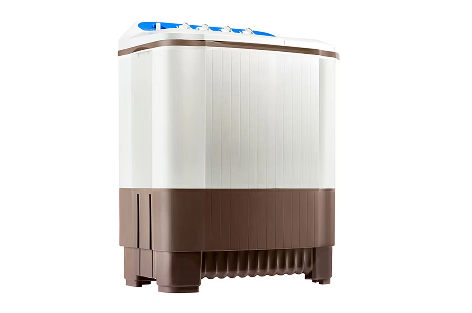 غسالة إل جي حوضين 9 كجم بنظام الرول نفاث - موديل P961RONL - أبيض وأزرق وبني