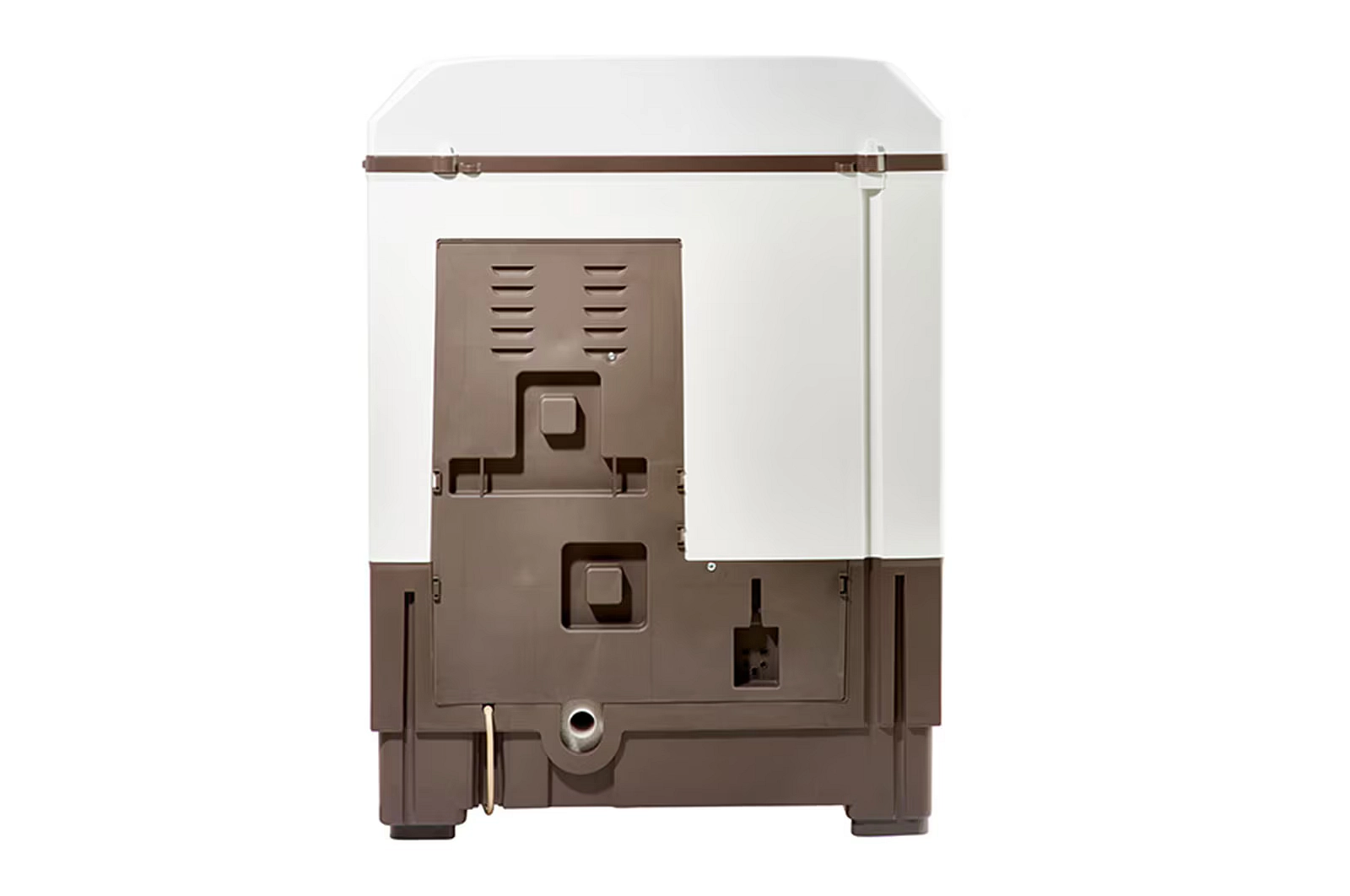 غسالة إل جي حوضين 9 كجم بنظام الرول نفاث - موديل P961RONL - أبيض وأزرق وبني