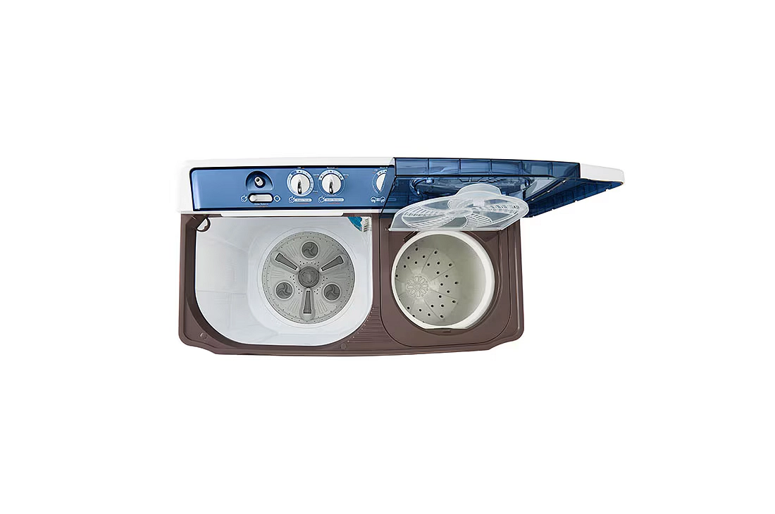 غسالة إل جي حوضين 14 كجم العملاقة - موديل P1860RWN - أبيض