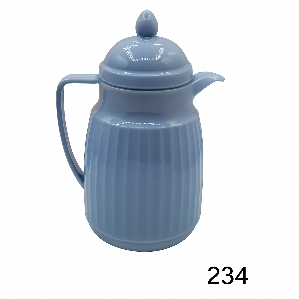 ثلاجة شاي وقهوة (ترموس) لون أزرق - تصميم مضلع أنيق