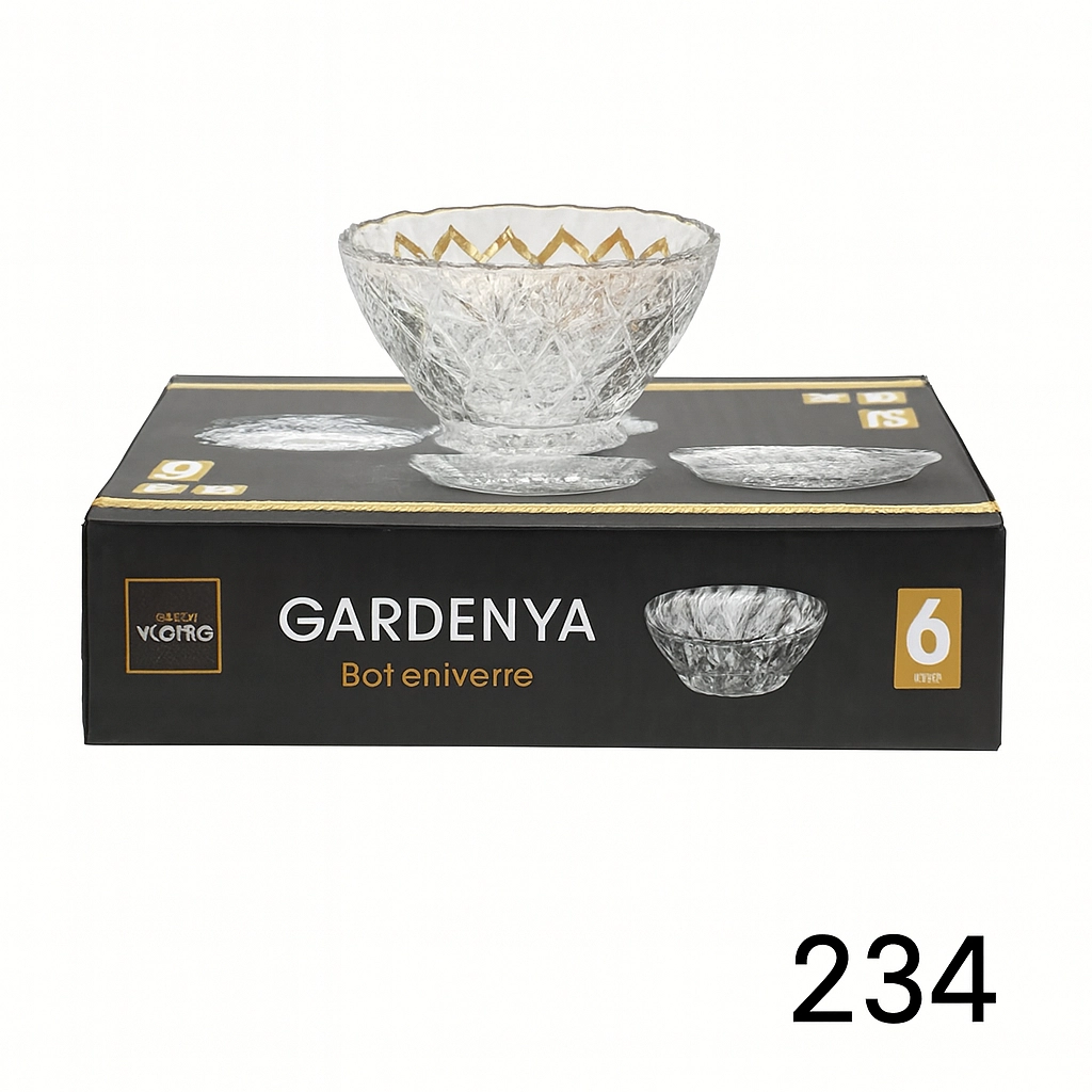 طقم زبديات (مطايب) زجاج فاخر - 6 قطع