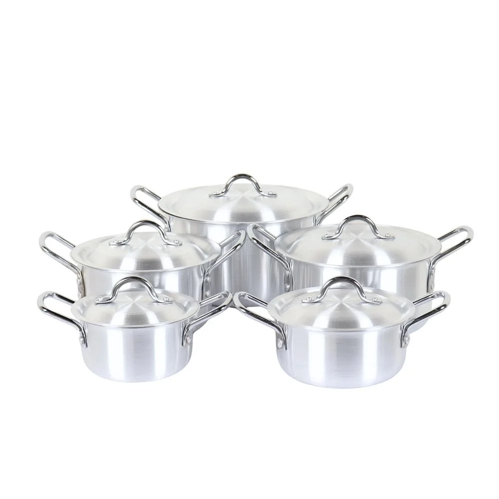 طقم قدور معدن SK Skanex Sage باكستاني - 10 قطع (5 قدور) - صناعة أصلية