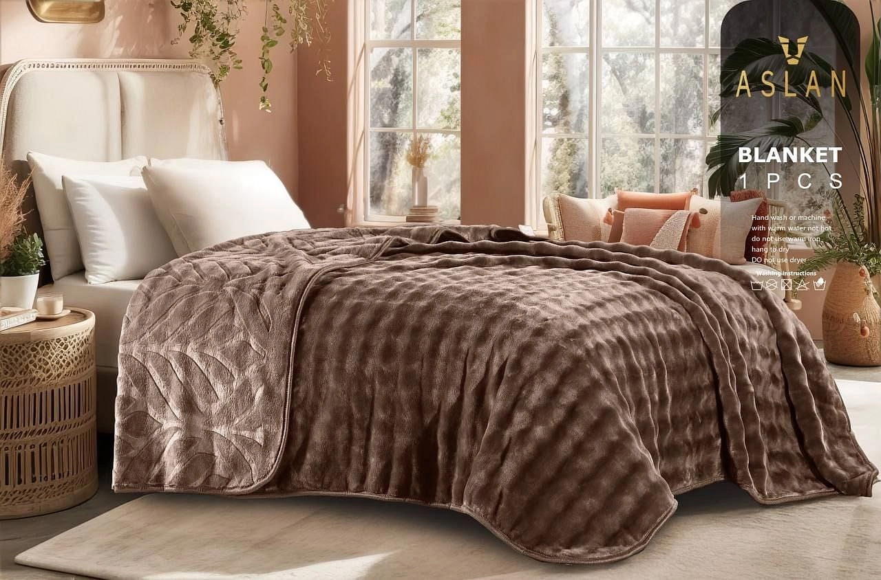 بطانية أسلان الفاخرة – دافئة ومريحة بتصميم أنيق