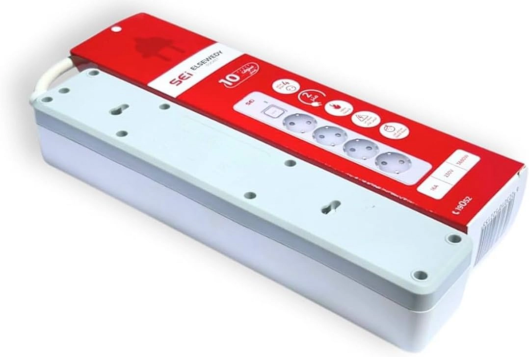 مشترك السويدي كهربائي ٤ مخارج، طول ٢ متر، ضمان ١٠ سنوات، ٢٣٠ فولت، ١٦ أمبير