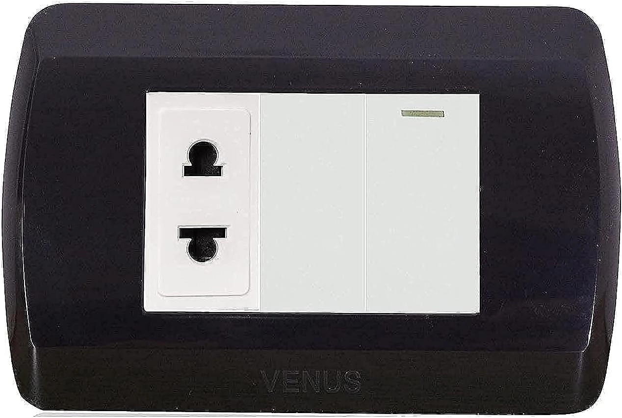 حزمة تشطيب كهربائية من فينوس - 50 وات - 50 هيكل - 50 لقمة ريش - 30 لقمة مفتاح - 50 مقعد - 3 رؤوس دش - 3 رؤوس هاتف - 3 مفاتيح لمبة - 2 بريزة ثلاثية - جرس زر واحد)