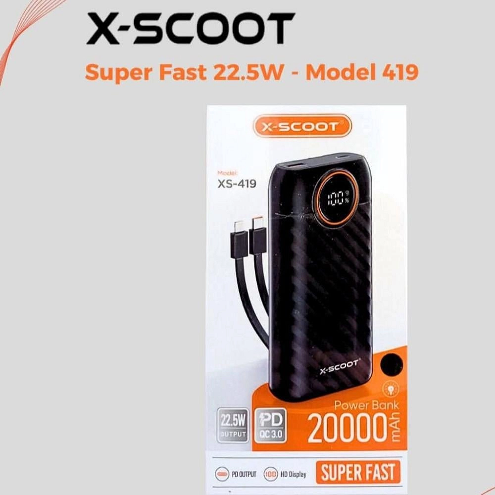 باور بانك X-Scoot موديل XS-419 بسعة 20000 مللي