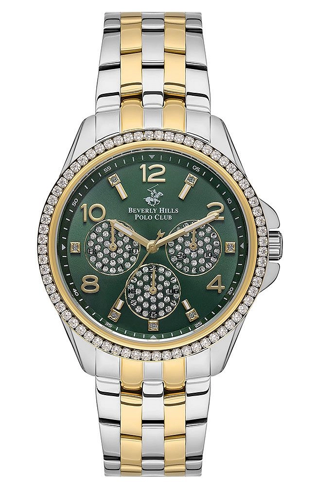 ساعة بيفرلي هيلز بولو كلوب النسائية التناظرية ذات المينا الخضراء – BP3572C.270