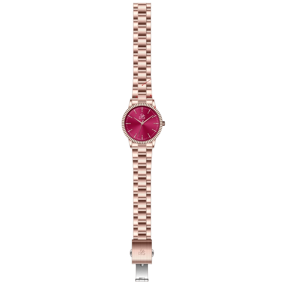 REYS WATCH WATCH-WOMEN-STAINLESS STEEL-ROSE GOLD AND FUCHSIA R2042-RF