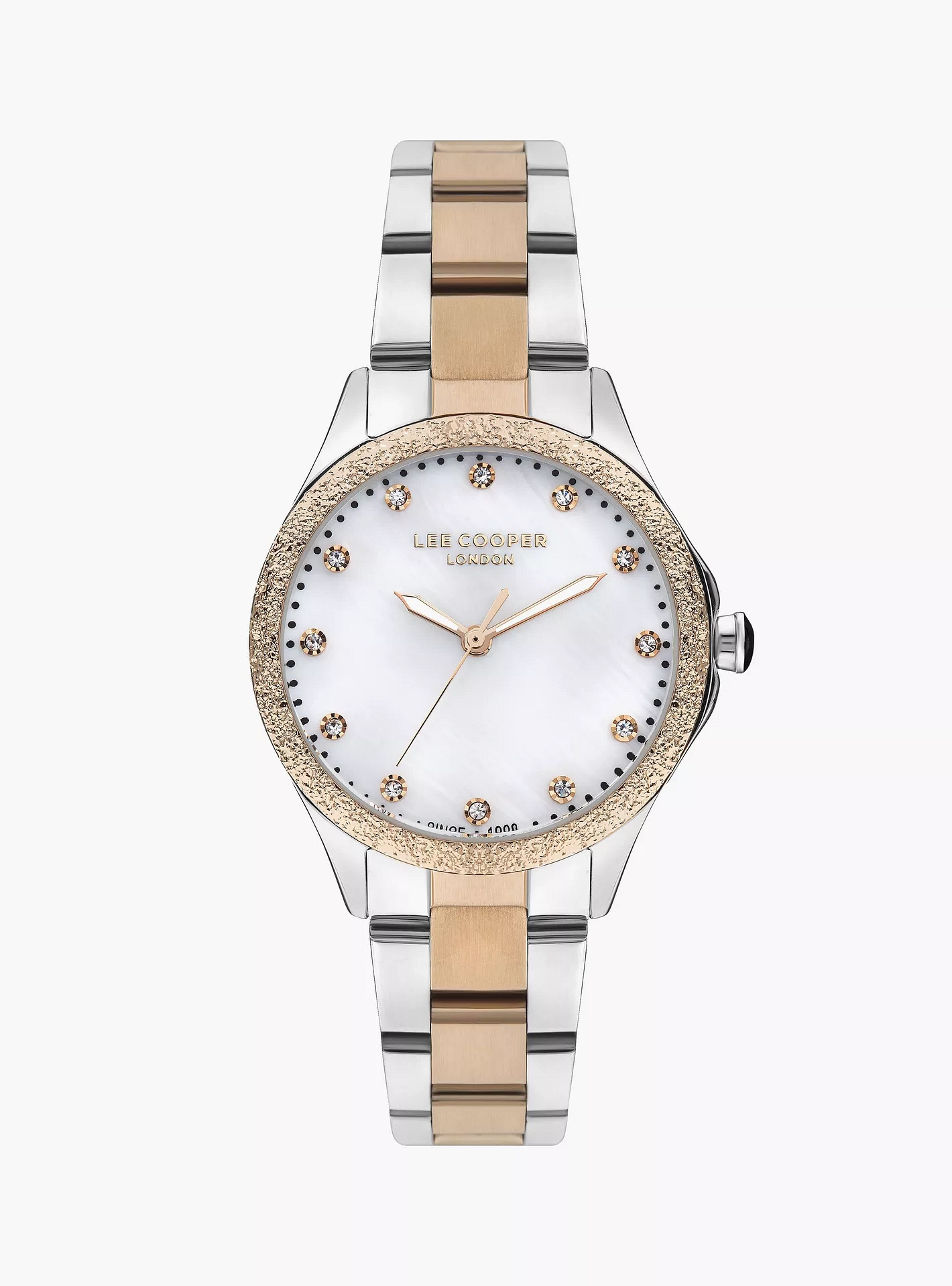 LEE COOPER Women’s Analog White MOP Dial Watch – LC07840.520