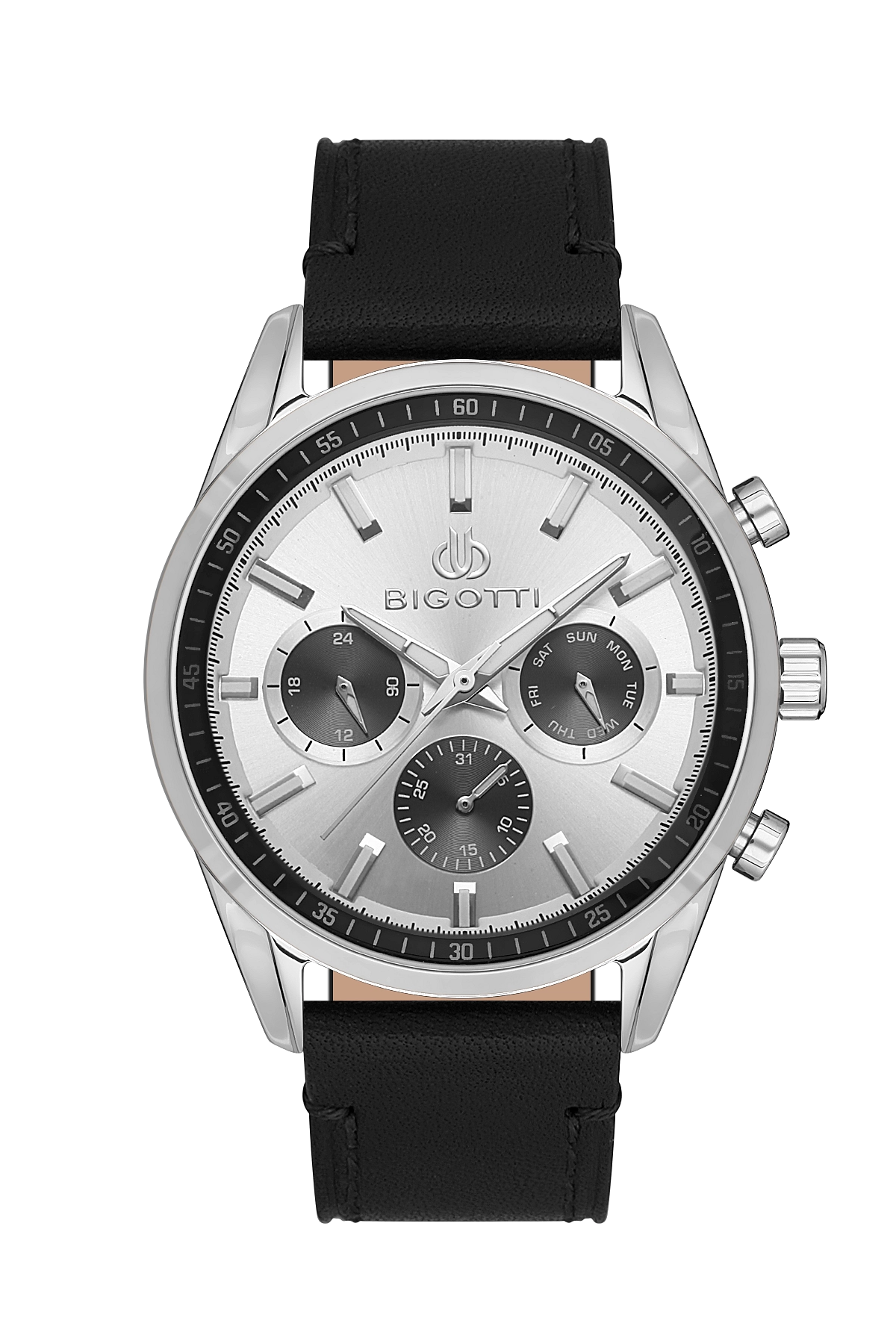 BIGOTTI MILANO MENS LEATHER STRAP WATCH- BG.1.10490-1