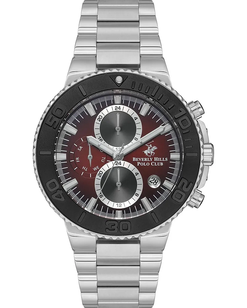 Beverly Hills Polo Club Men’s Multi Function Red Dial Watch – BP3540X.380