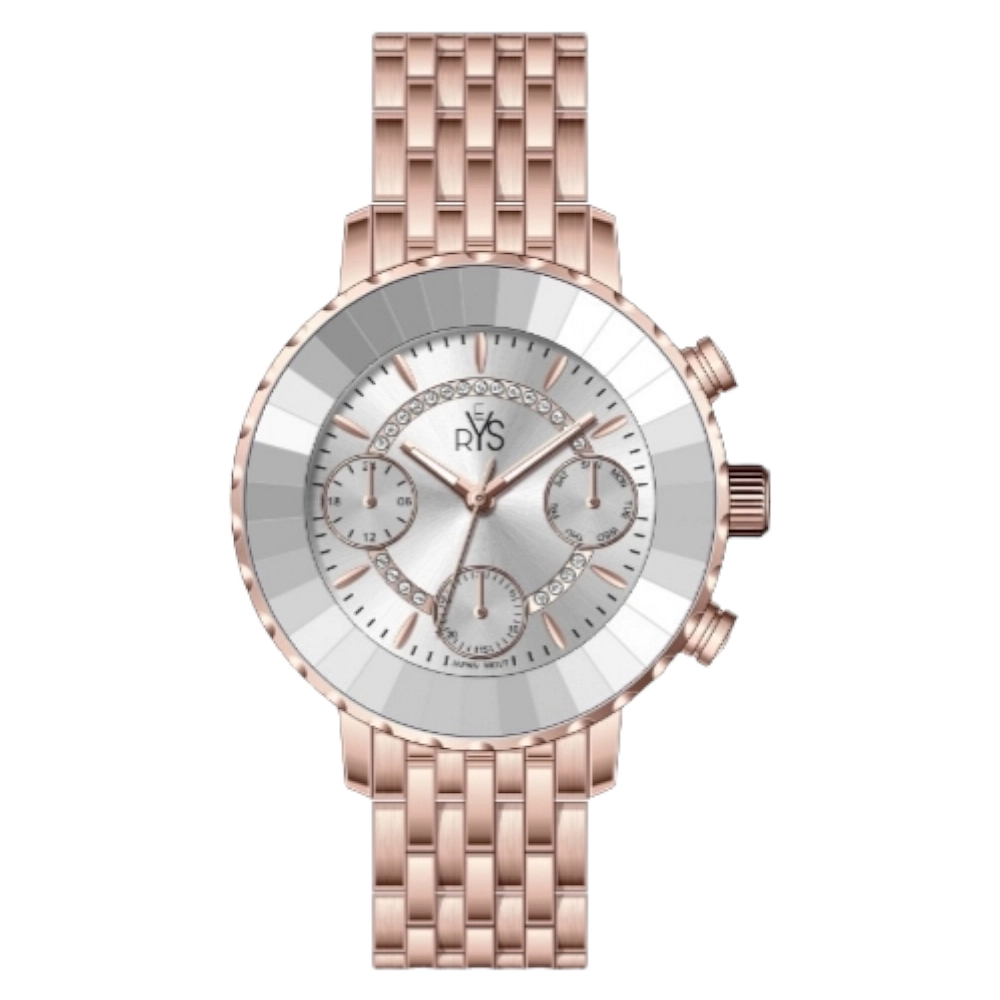 REYS WATCH WATCH-WOMEN-STAINLESS STEEL-ROSE GOLD AND SILVER R2041-RS