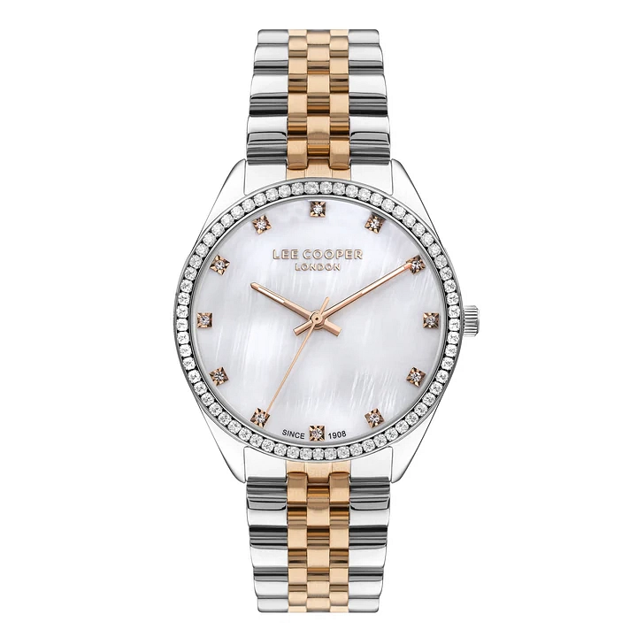 LEE COOPER Women’s Analog White MOP Dial Watch – LC07831.520