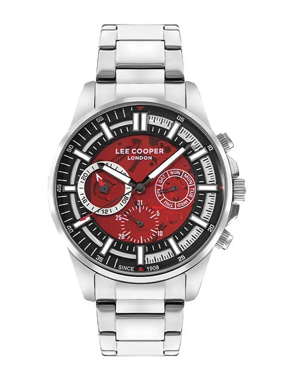 LEE COOPER Men’s Multi Function Red Dial Watch – LC07817.380