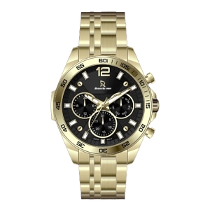 DASH ACTION WATCH-MEN-STAINLESS STEEL-GOLD AND BLACK D1944.1-