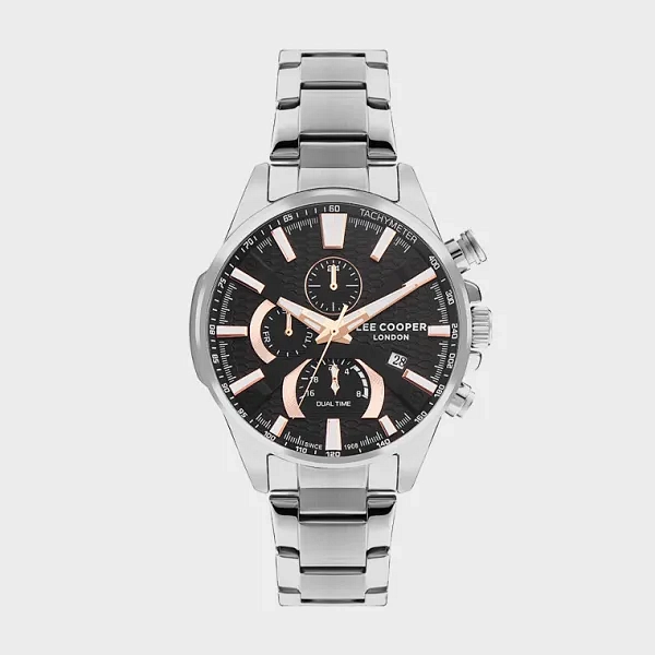 LEE COOPER Men’s Multi Function Black Dial Watch – LC07801.350