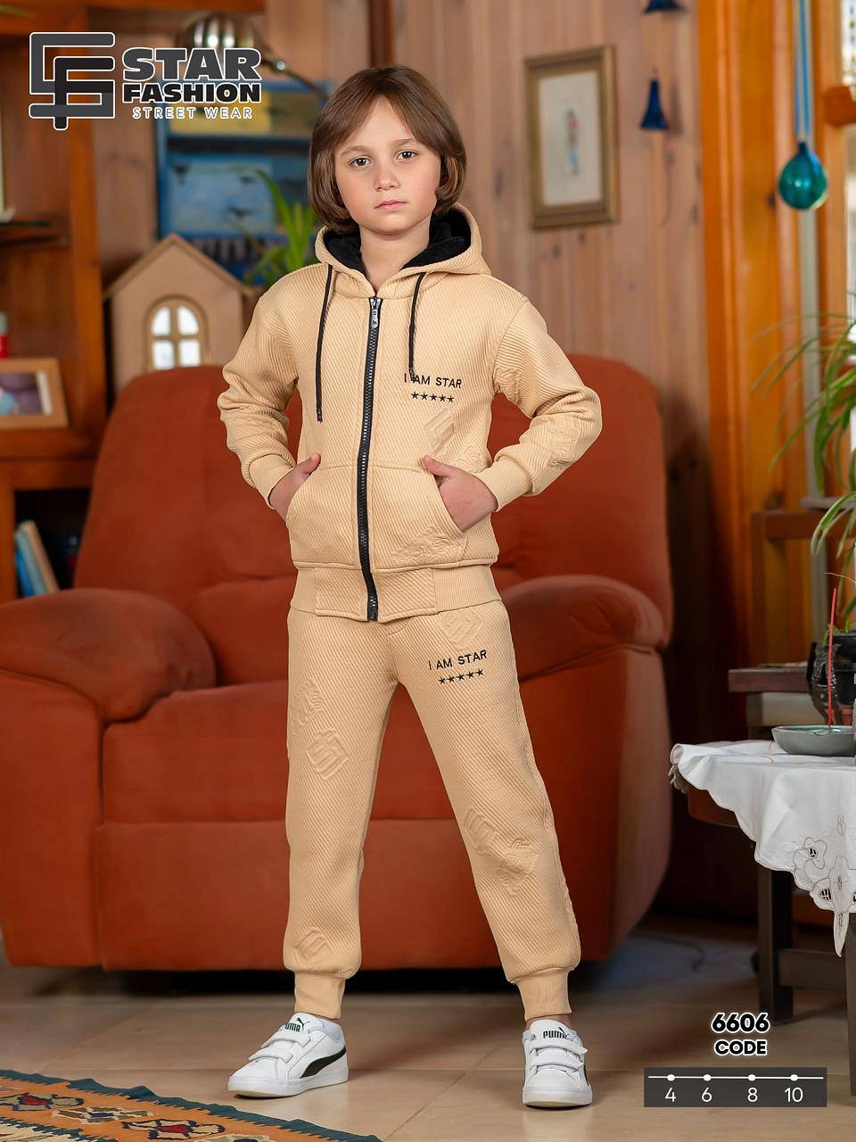 طقم جاكار كابوتنيه قطن  مبطن فرو بالكامل  كود: 6606