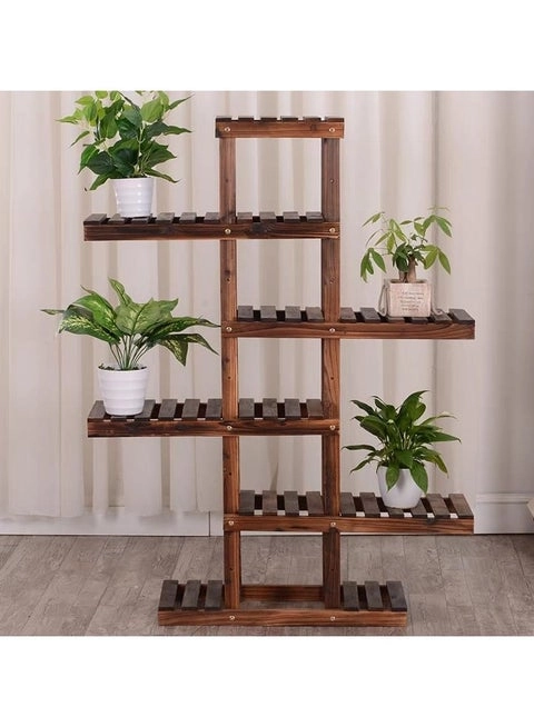 حامل نباتات حديد + خشب