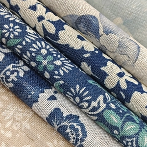 قماش كتان مطبوع