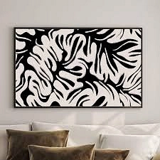 لوحة فنية مودرن أبيض وأسود