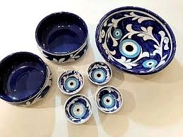 طبق فخار يدوي