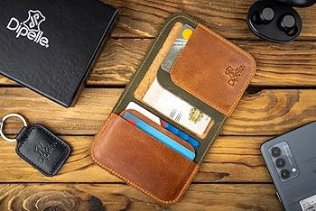 محفظة جلد طبيعي يدوية كلاسيك