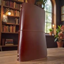 غلاف نوت بوك جلد طبيعي