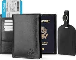 محفظة سفر جلد طبيعي