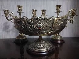 شمعدان نحاس قديم مزدوج