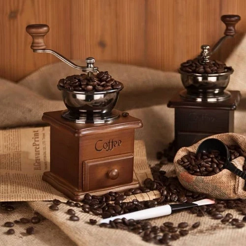 مطحنة بن وقهوة يدوية كلاسيكية لعشاق القهوه الفريش