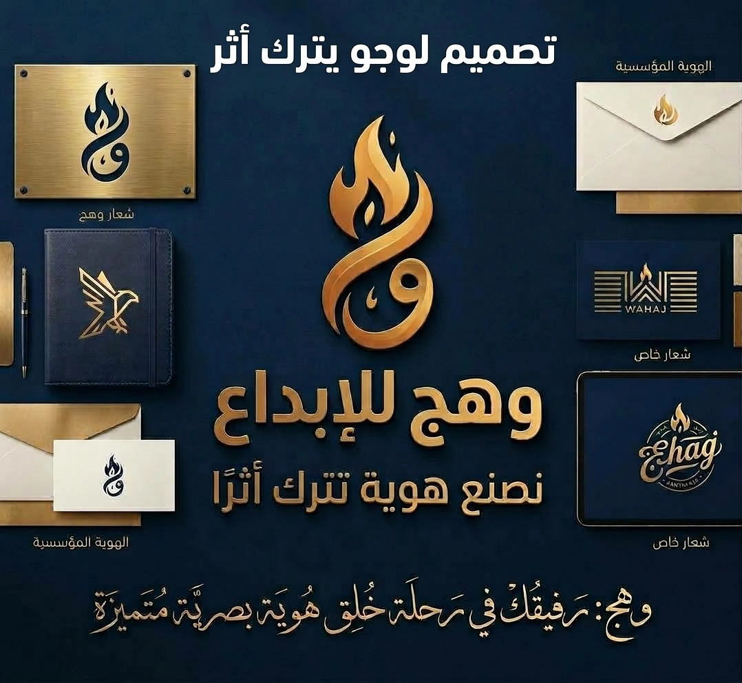 تصميم شعار احترافي وهويّة بصرية فريدة تعكس جوهر مشروعك من وهج